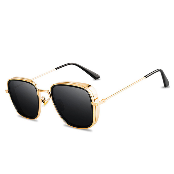 Fashion metal sunglasses European and American popular street shooting small frame sunglasses for men and women