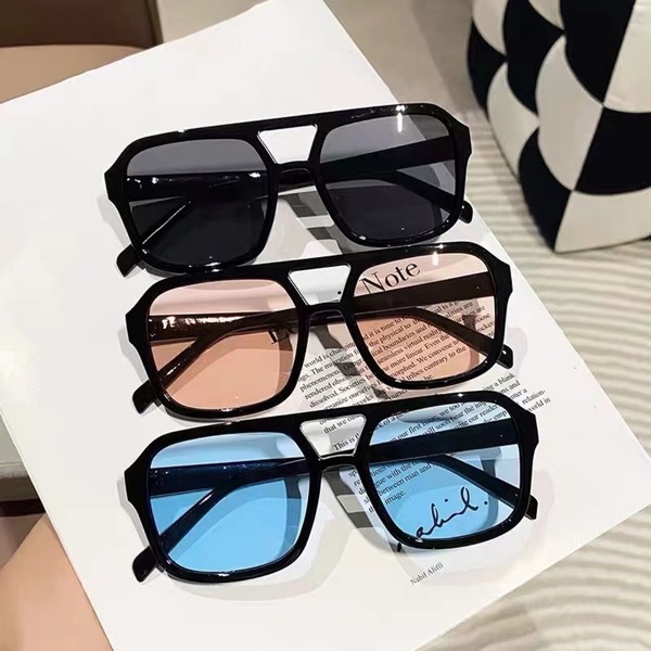 New sunglasses square personality Korean style trend sunglasses retro high-end anti-ultraviolet ins disco