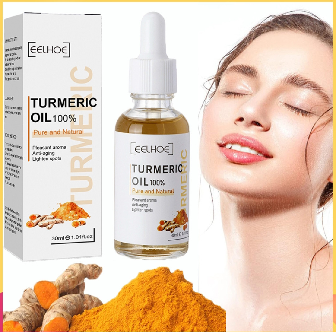 30ml pure turmeric essential oil freckle whitening serum brighten fade acne dark spot pigmentation melanin moisturizing corrector beauty face skin care