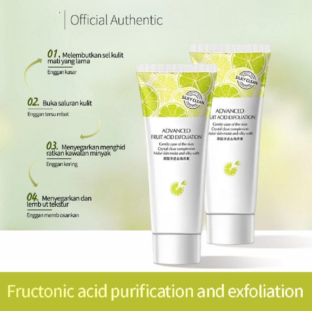 Fruit Acid Peeling Gel Exfoliating Gel Facial Scrub / Gel Skrup Muka dan Pengelupasan Kulit Pencuci Muka